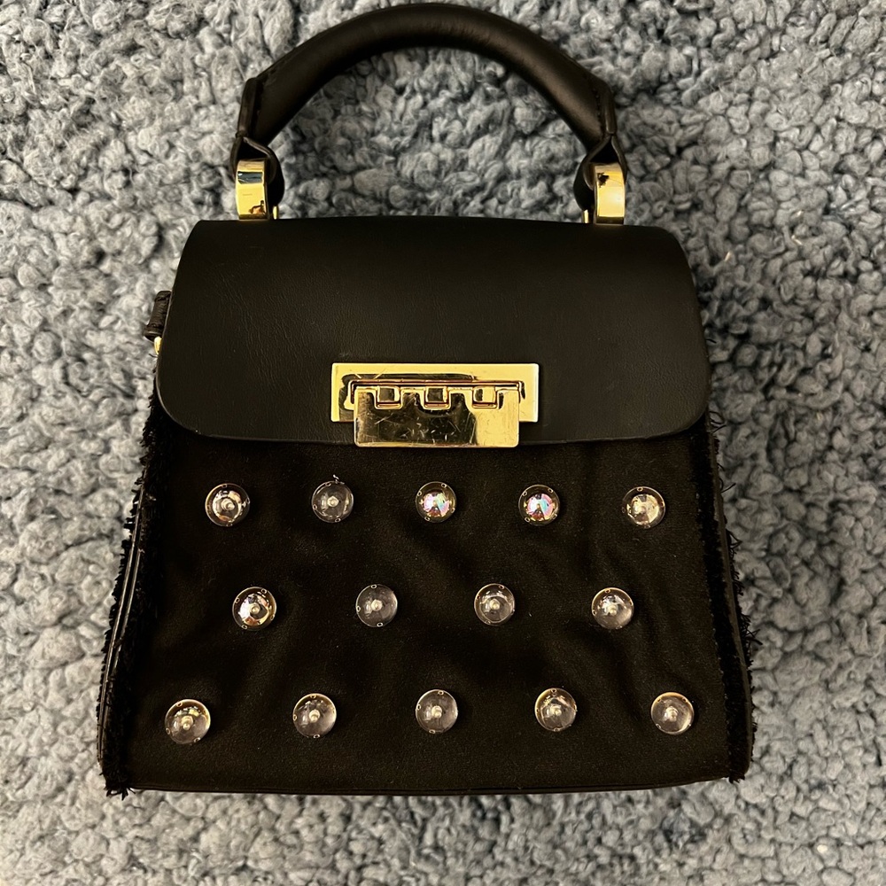 ZAC Zac Posen black studded satchel